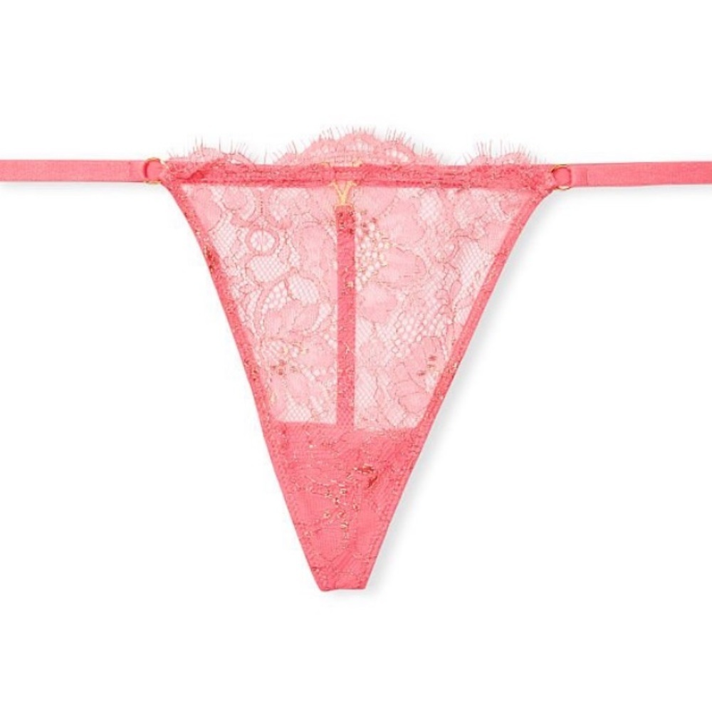 Victoria's Secret Love V-String Very Sexy Thong Panty Lace Mesh‎ Underwear